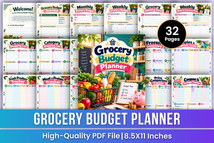 Grocery Budget Planner | Grocery Shopping, Meal Planning example image 1