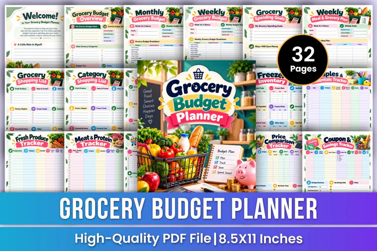 Grocery Budget Planner | Grocery Shopping, Meal Planning