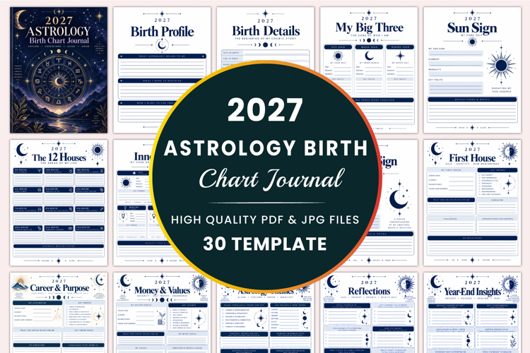 2027 Astrology Birth Chart Journal