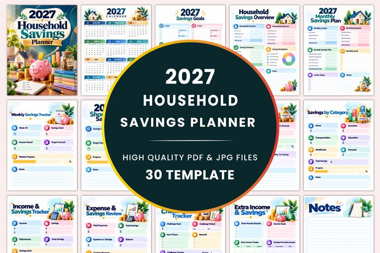 2027 Household Savings Planner Kdp interiors example image 1