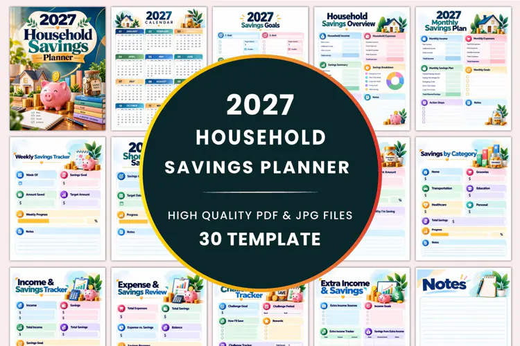 2027 Household Savings Planner Kdp interiors