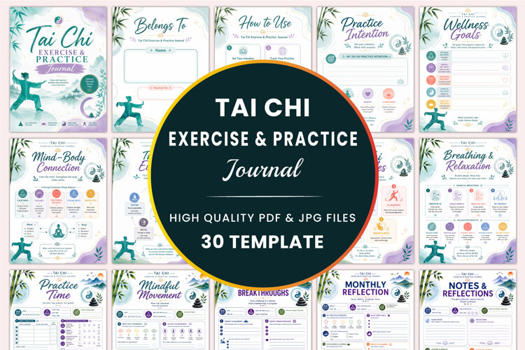 Tai Chi Exercise & Practice Journal Kdp interiors example image 1