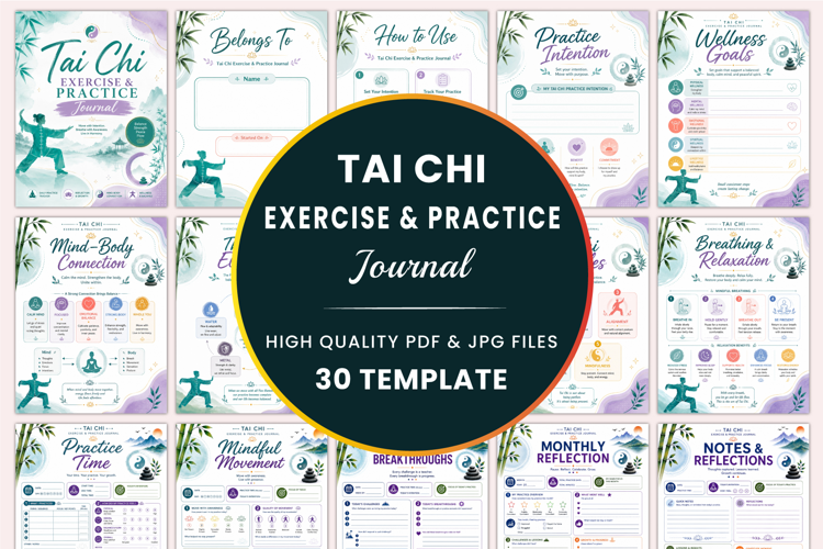 Tai Chi Exercise & Practice Journal Kdp interiors