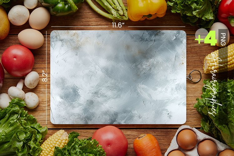 Watercolor Gray Cutting Board Design - 04 Variations