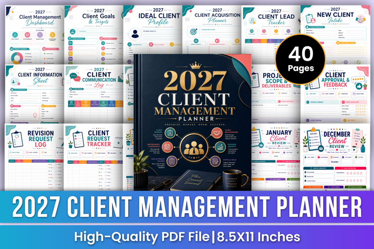 2027 Client Management Planner | CRM & Customer Relationship