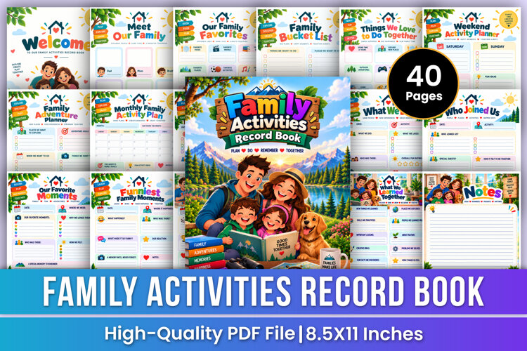 Family Activities Record Book | Family Adventures, Activite example image 1