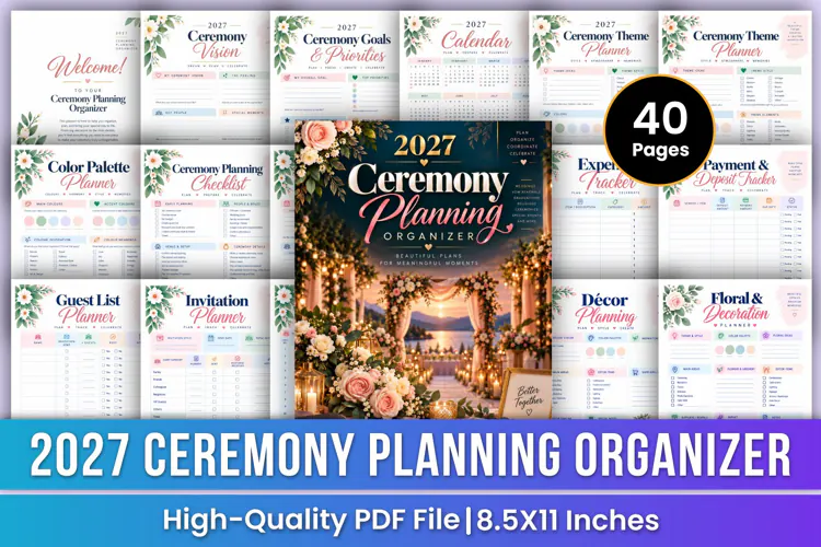 2027 Ceremony Planning Organizer | Event Planner, Budget