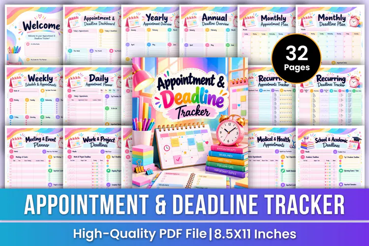 Appointment & Deadline Tracker | Appointments, Deadlines