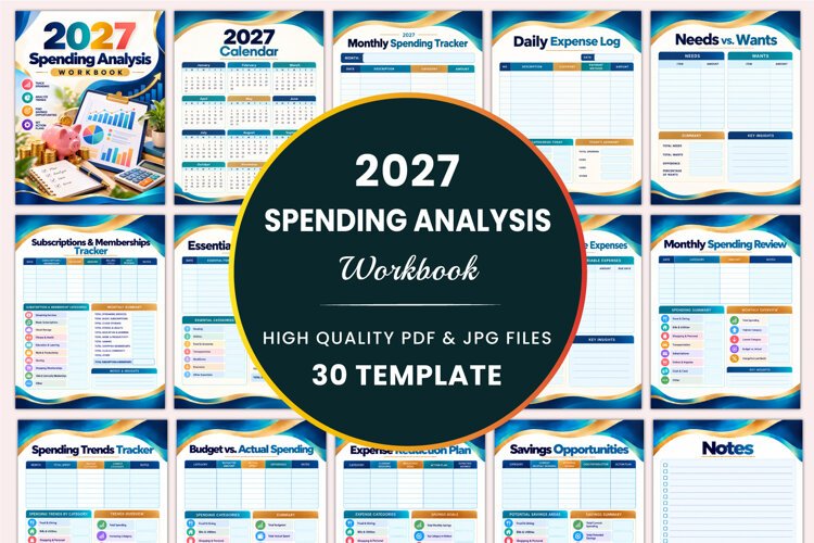 2027 Spending Analysis Workbook Kdp interiors example image 1