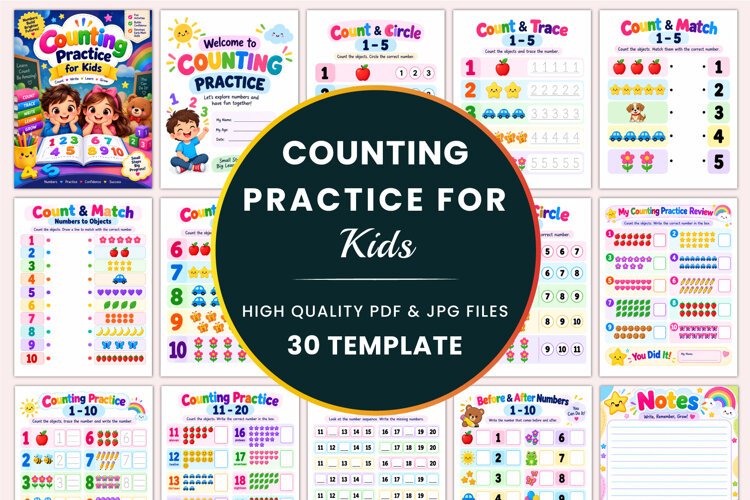 Counting Practice for Kids Kdp interiors example image 1