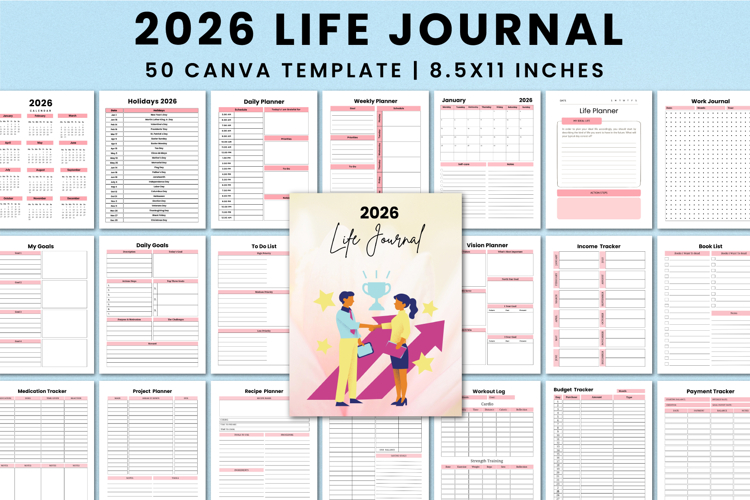 2026 Life Planner For Canva Templates