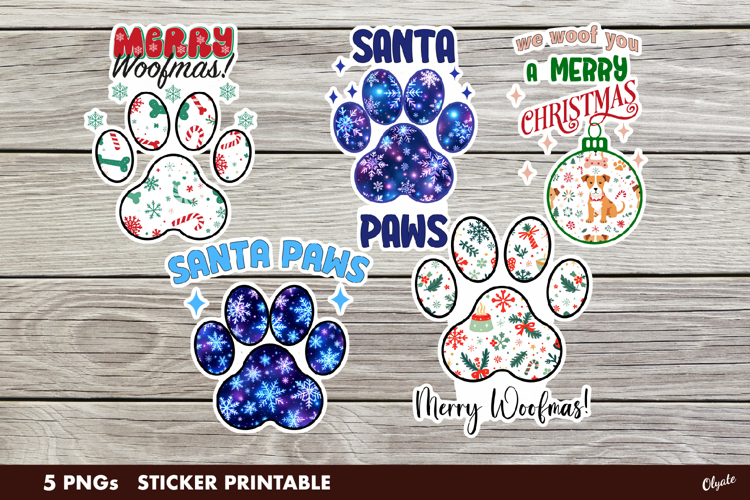 Christmas Dog Sticker Sublimation. Christmas Dog PNG