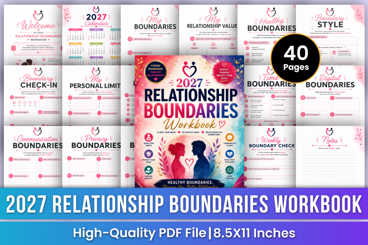 2027 Relationship Boundaries Workbook | Healthy Boundaries
