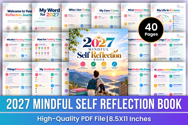 2027 Mindful Self Reflection Book | Self-Awareness