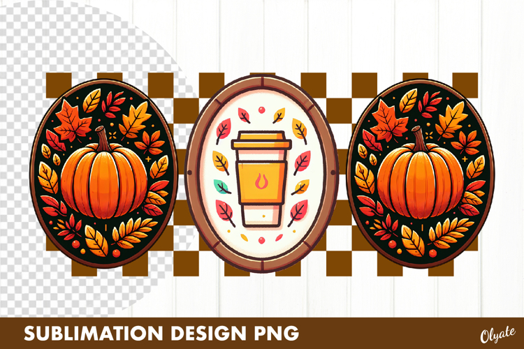 Fall Sublimation, Autumn Frame Sublimation. Tshirt PNG