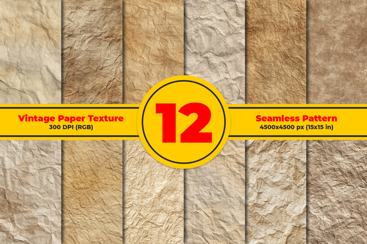Vintage Paper Texture Seamless Pattern and Digital paper