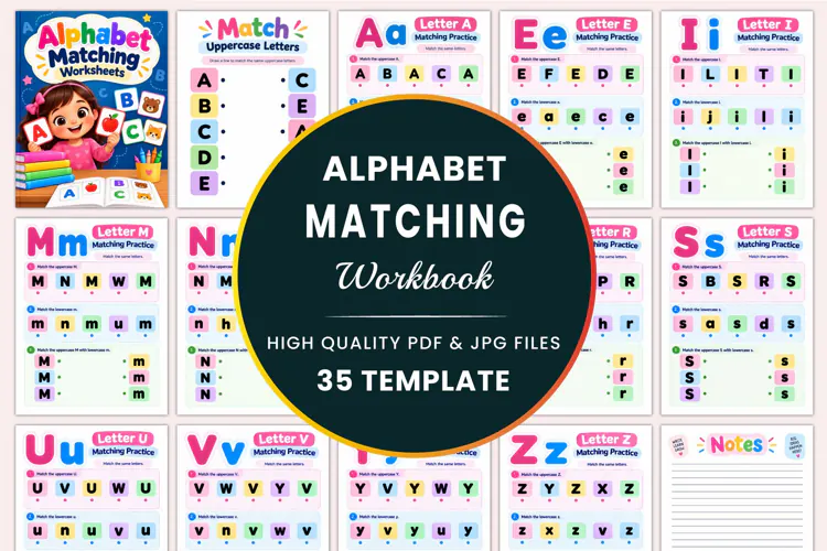 Alphabet Matching Worksheets Kdp interiors