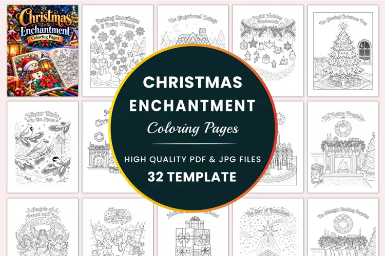 Christmas Enchantment Coloring Pages