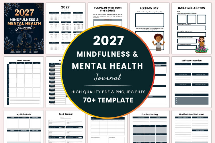 2027 Mindfulness & Mental Health Journal Kdp interiors example image 1