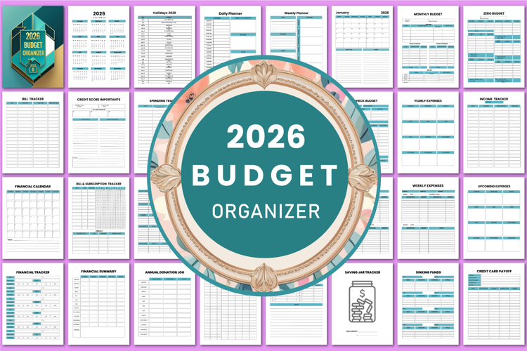 2026 Budget Organizer Canva Template