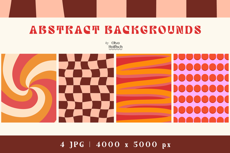 Abstract Backgrounds. Playful Retro Card Backgrounds