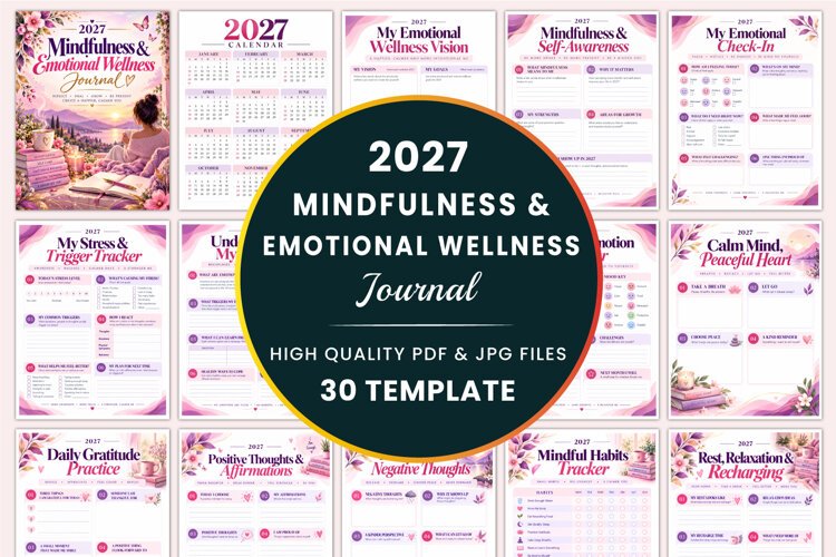 2027 Mindfulness & Emotional Wellness Journal example image 1