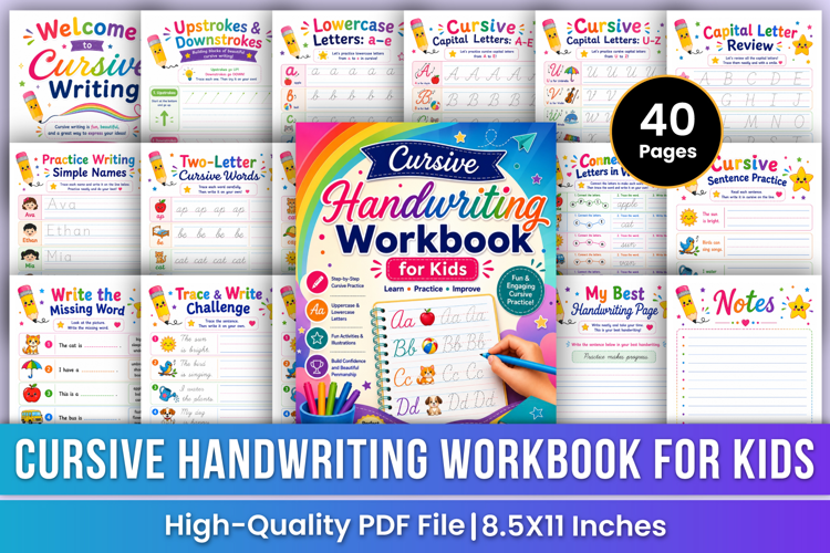 Cursive Handwriting Workbook for Kids | Learn, Trace