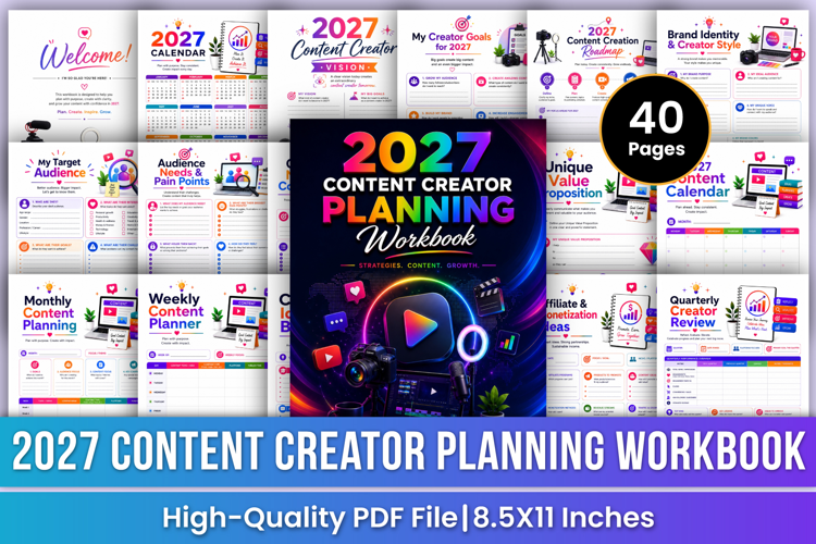 2027 Content Creator Planning Workbook | Content Strategy