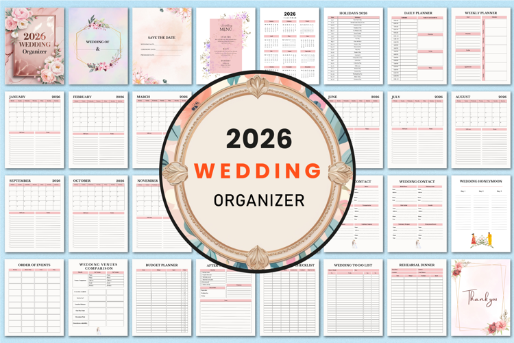 2026 Wedding Organizer For KDP Interior