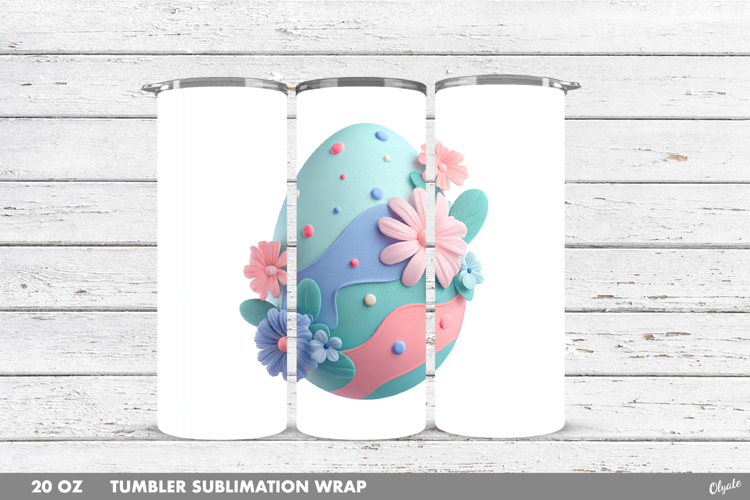 Easter Egg Tumbler Sublimation, 20 OZ Tumbler Wrap PNG