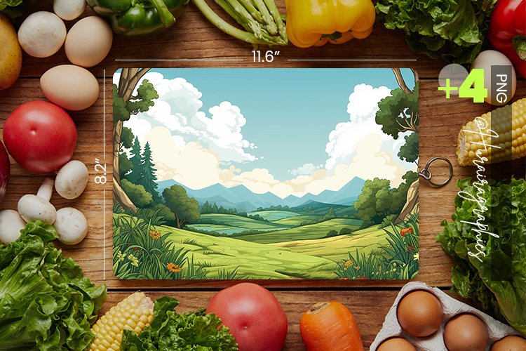 Farm Land Cutting Board Design - 04 Variations