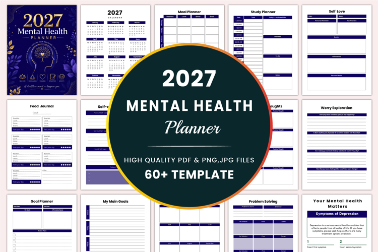2027 Mental Health Planner kdp interiors