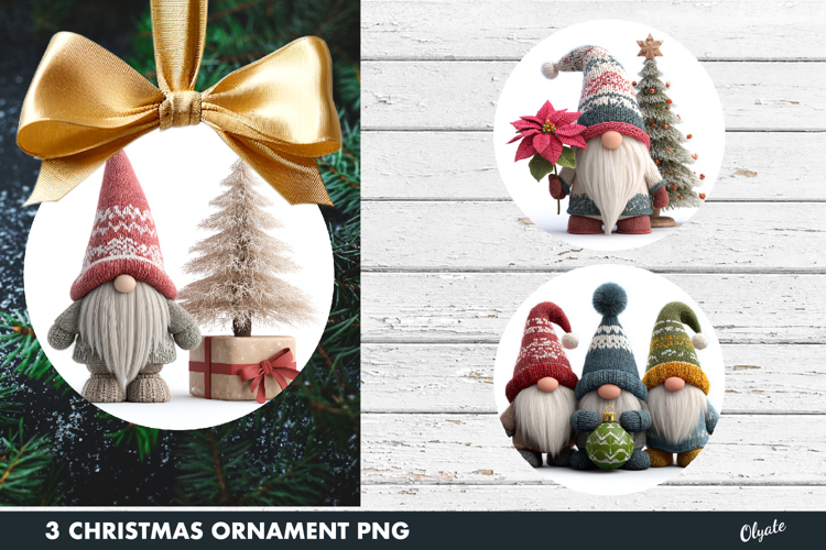 Cute Gnome Ornament Sublimation PNG