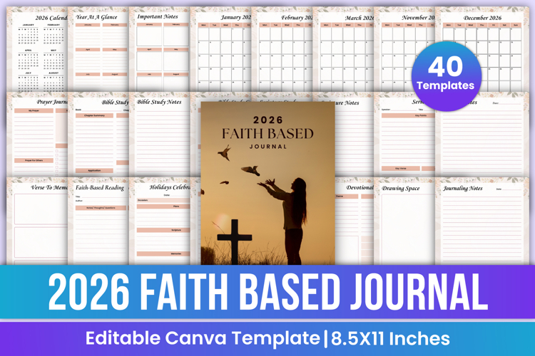 2026 Faith Based Journal Canva Template