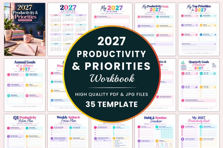 2027 Productivity & Priorities Workbook Kdp interiors example image 1