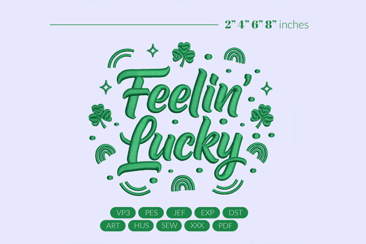 Feelin Lucky St. Patricks Embroidery