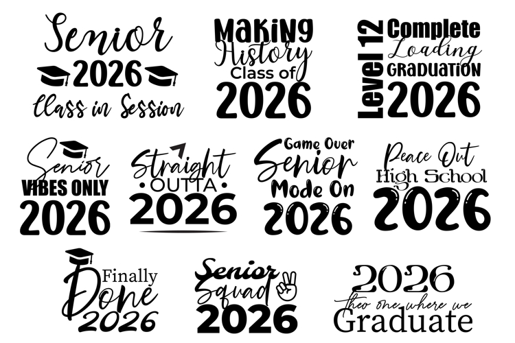 Senior 2026 Svg Bundle