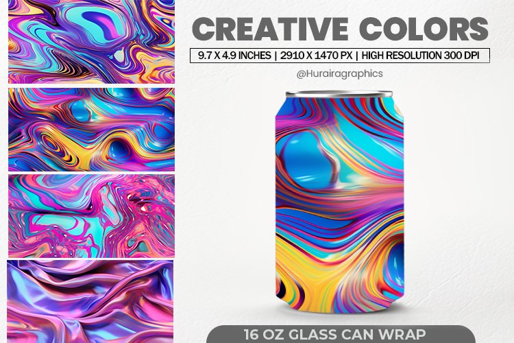 Creative Colors Can Wrap,16 Oz Tumbler Sublimation