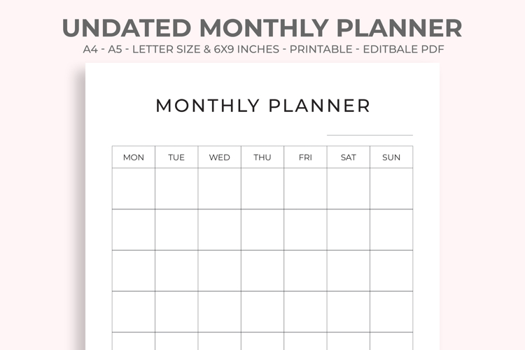 Monthly Planner Printable