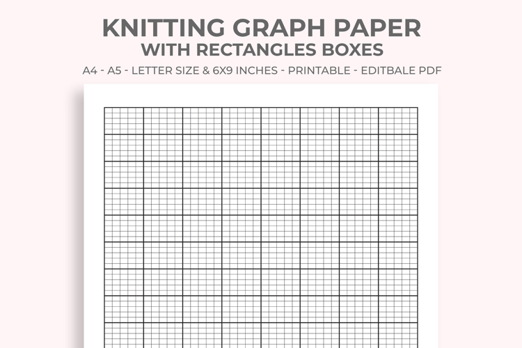 Knitting Graph Paper With Rectangular Boxes