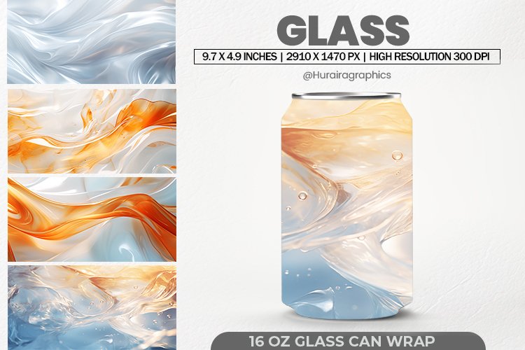Glass Can Wrap,16 Oz Tumbler Sublimation