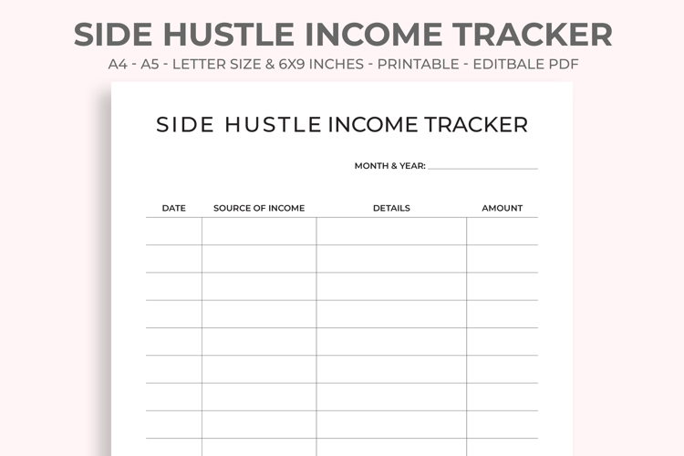 Side Hustle Income Tracker