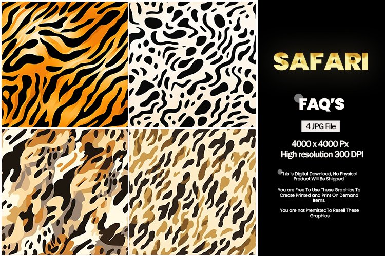 Safari Square Coaster - 04 Variations