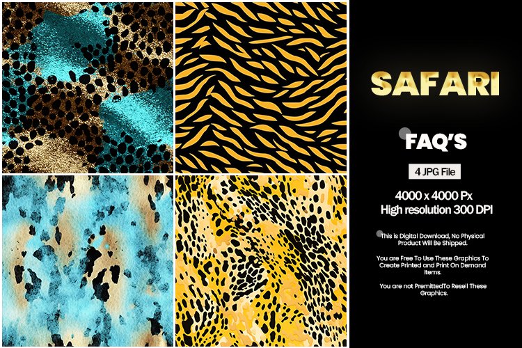Safari Square Coaster - 04 Variations