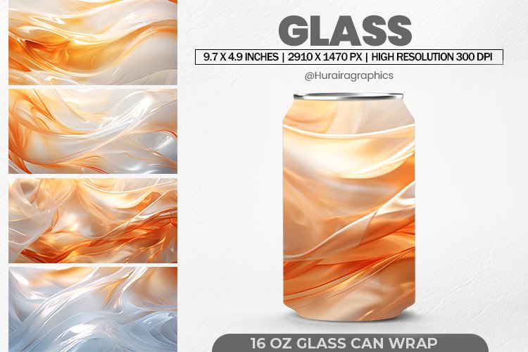Glass Can Wrap,16 Oz Tumbler Sublimation
