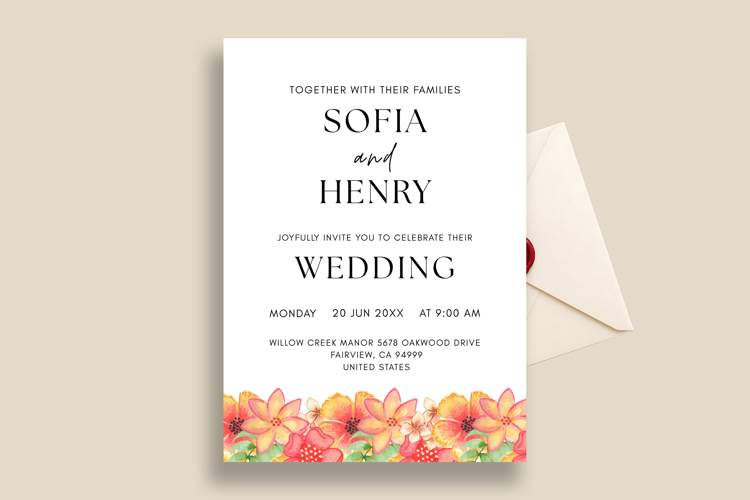 Floral Invitation Template
