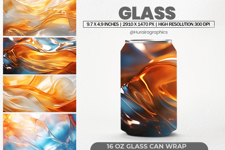Glass Can Wrap,16 Oz Tumbler Sublimation
