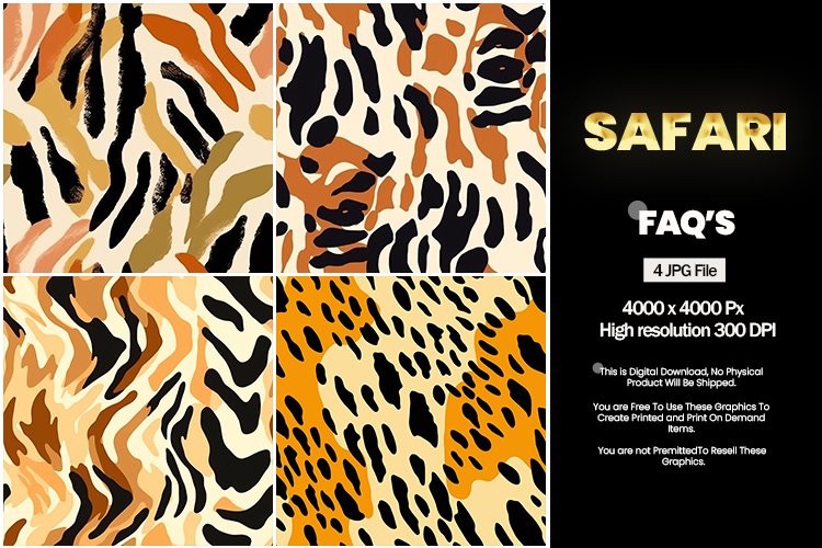 Safari Square Coaster - 04 Variations