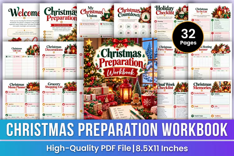 Christmas Preparation Workbook | Holiday Planning, Budgeting