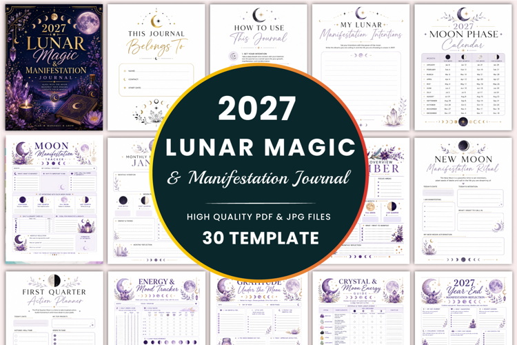 2027 Lunar Magic & Manifestation Journal Kdp